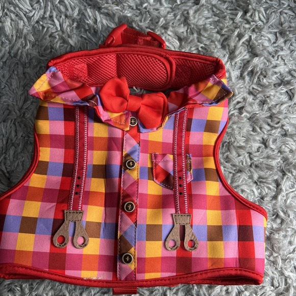 Top Paw Other - Top Paw Dog Harness‎ Plaid Bowtie Medium Size Dog
